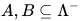 A,B\subseteq \Lambda^{-}