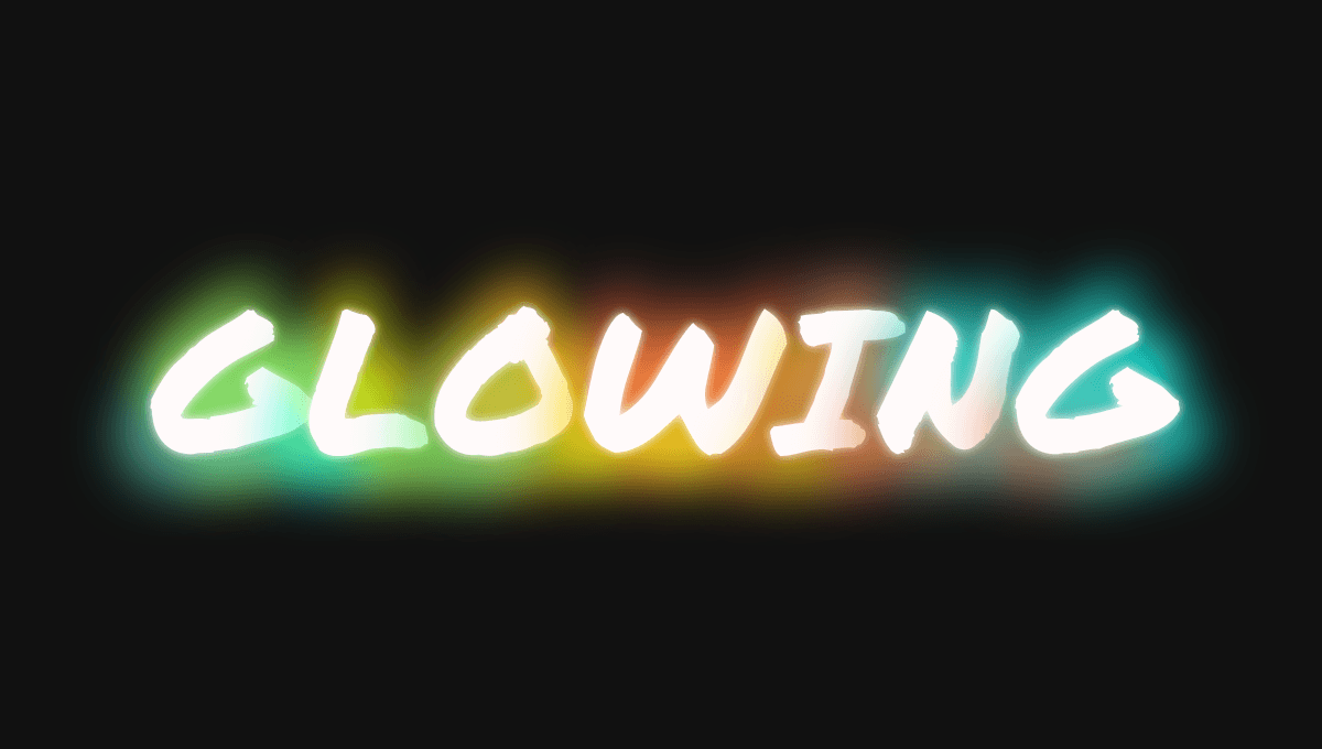 Demo image: Glowing Text