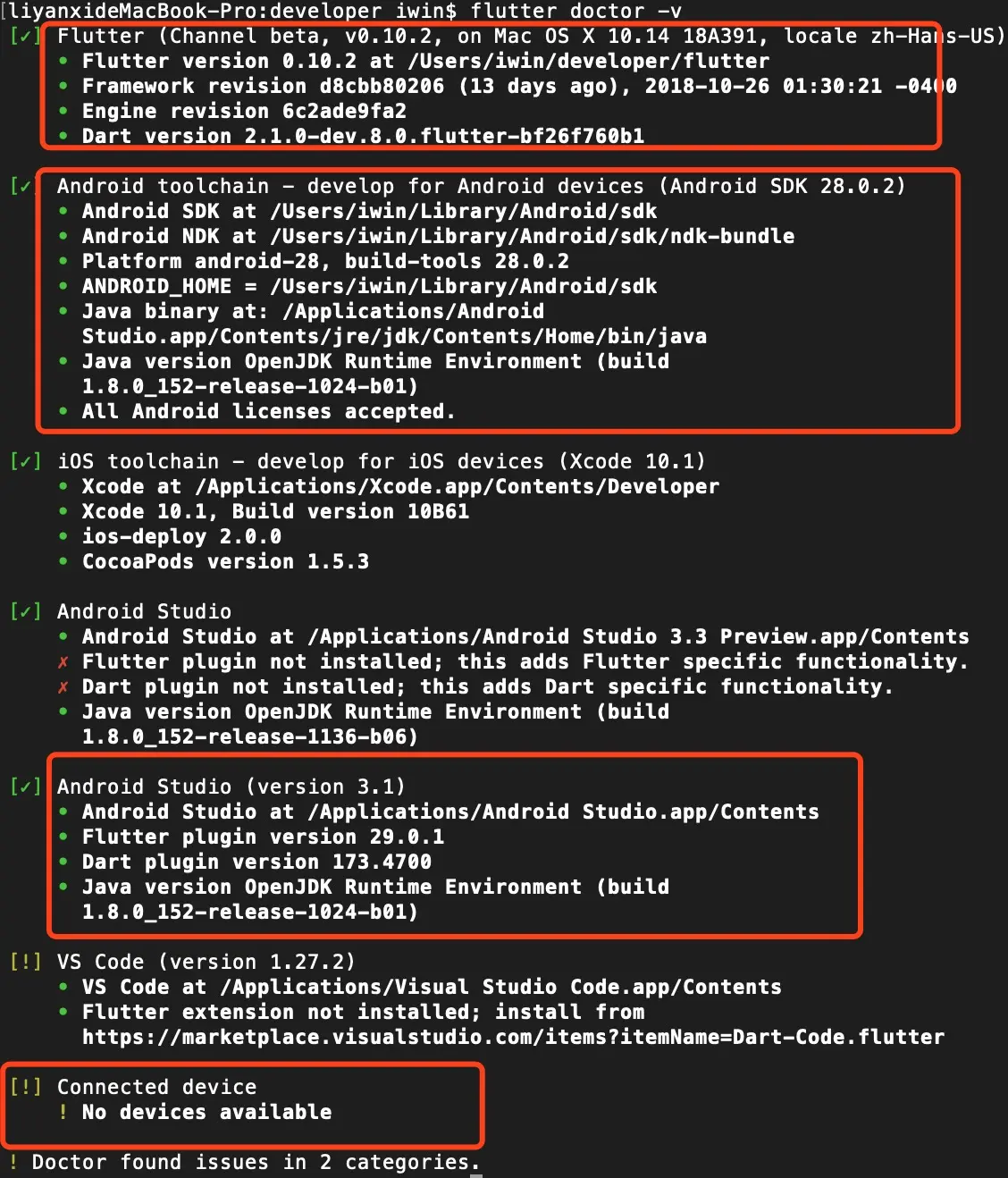 flutter-doctor-result