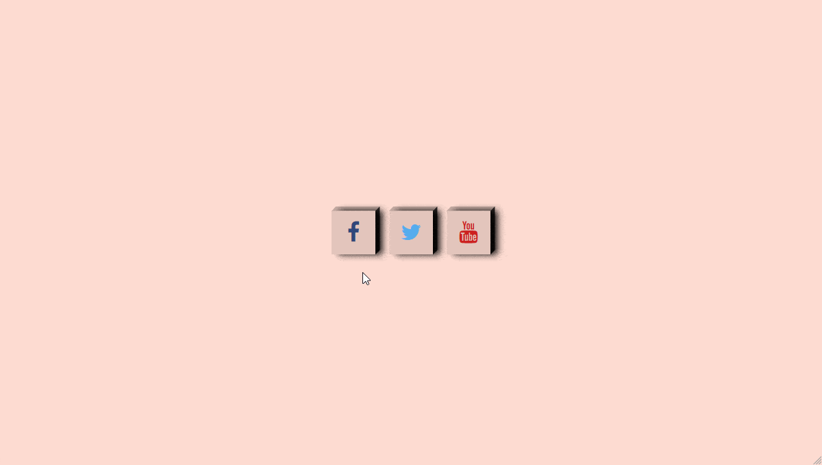 Social Media 3D Ghost Buttons - GIF Demo