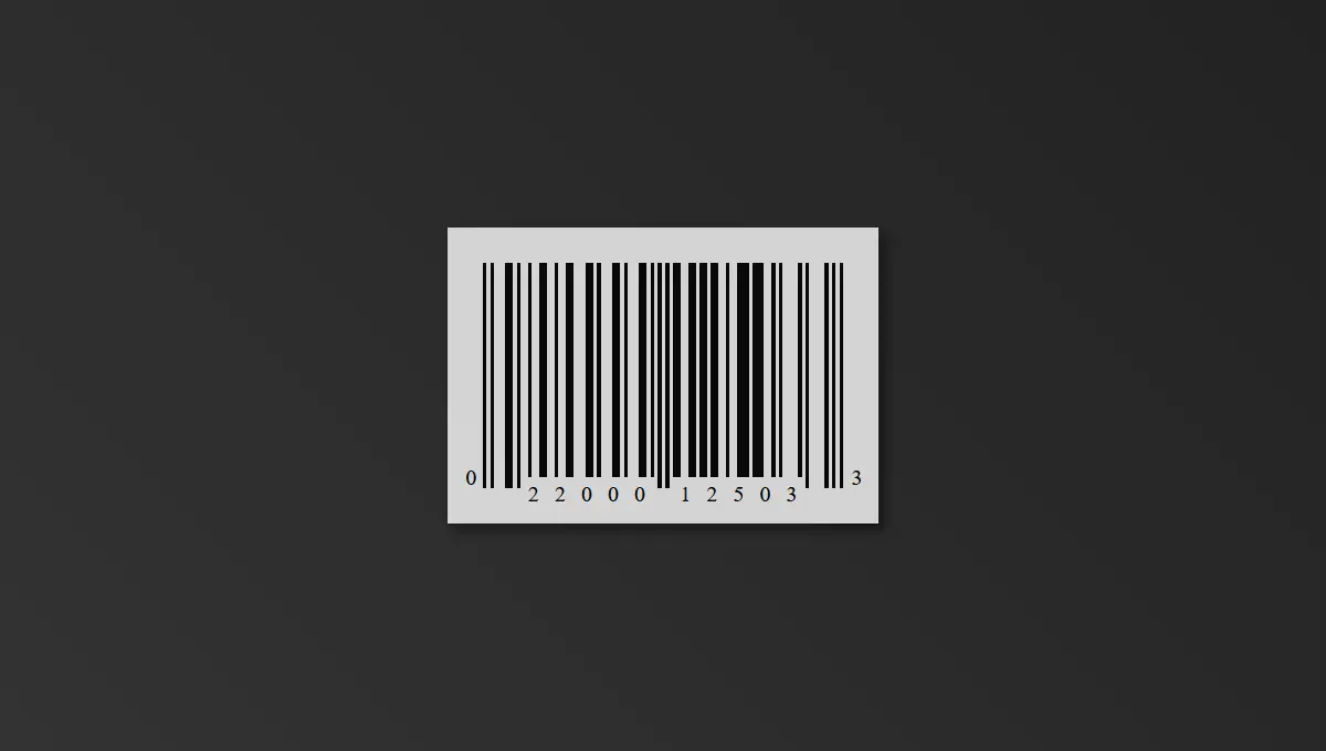 Demo image: CSS-Only 12-digit UPC-A Barcode Generator