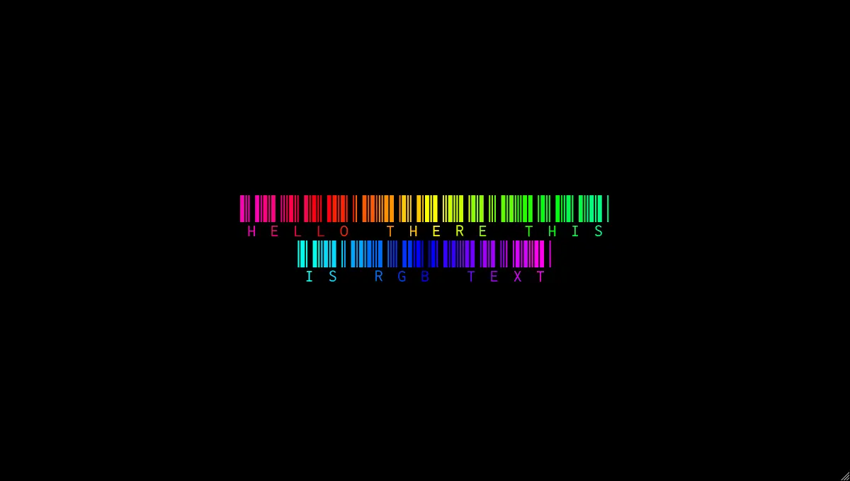 RGB Barcode Font - GIF Demo