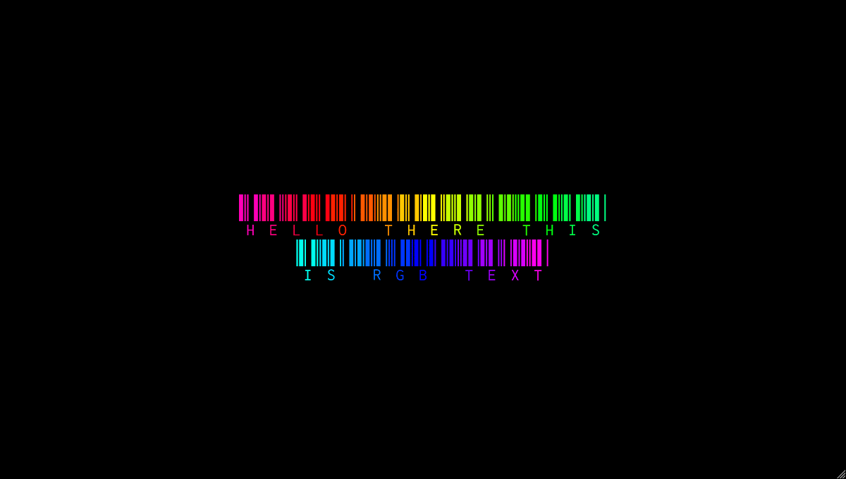 RGB Barcode Font - GIF Demo
