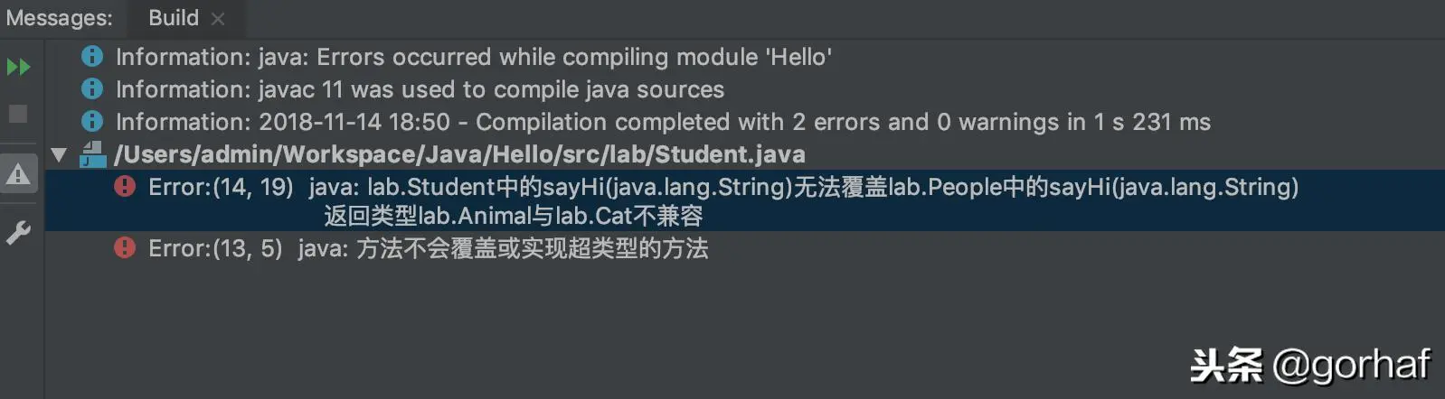 “全栈2019”Java第四十八章：重写方法Override