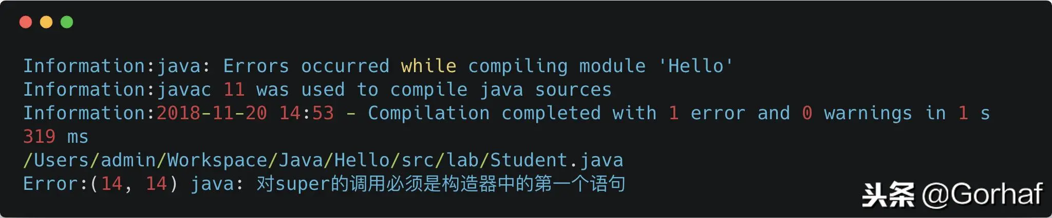 “全栈2019”Java第五十章：继承与构造方法详解