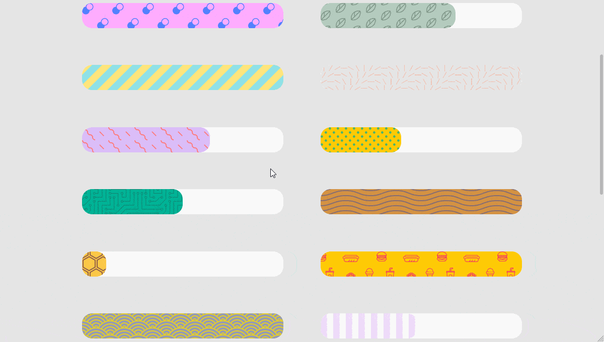 CSS Progress Bars - GIF Demo
