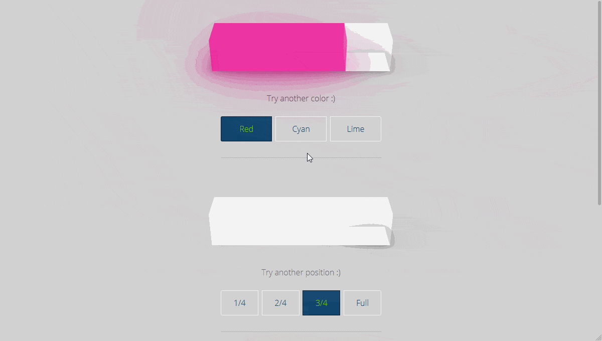Pure CSS Progress Bar - GIF Demo