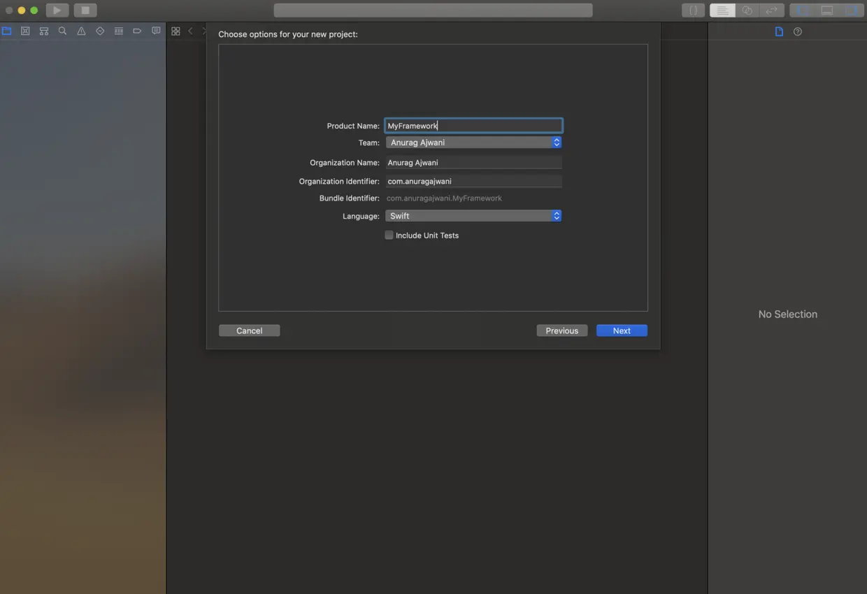 命名框架，例如MyFramework