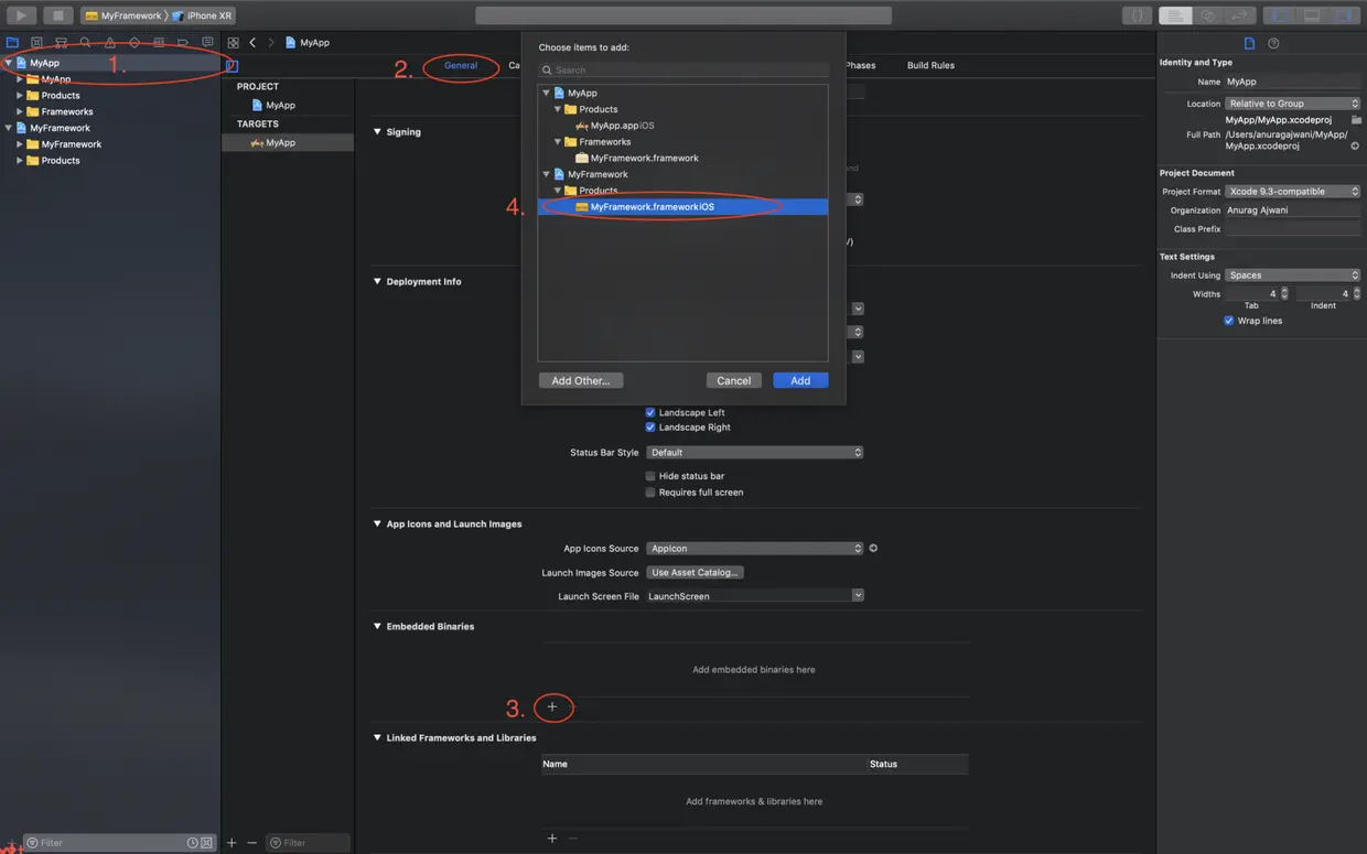 向你的app中添加框架