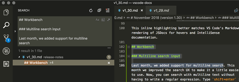 multiline search input