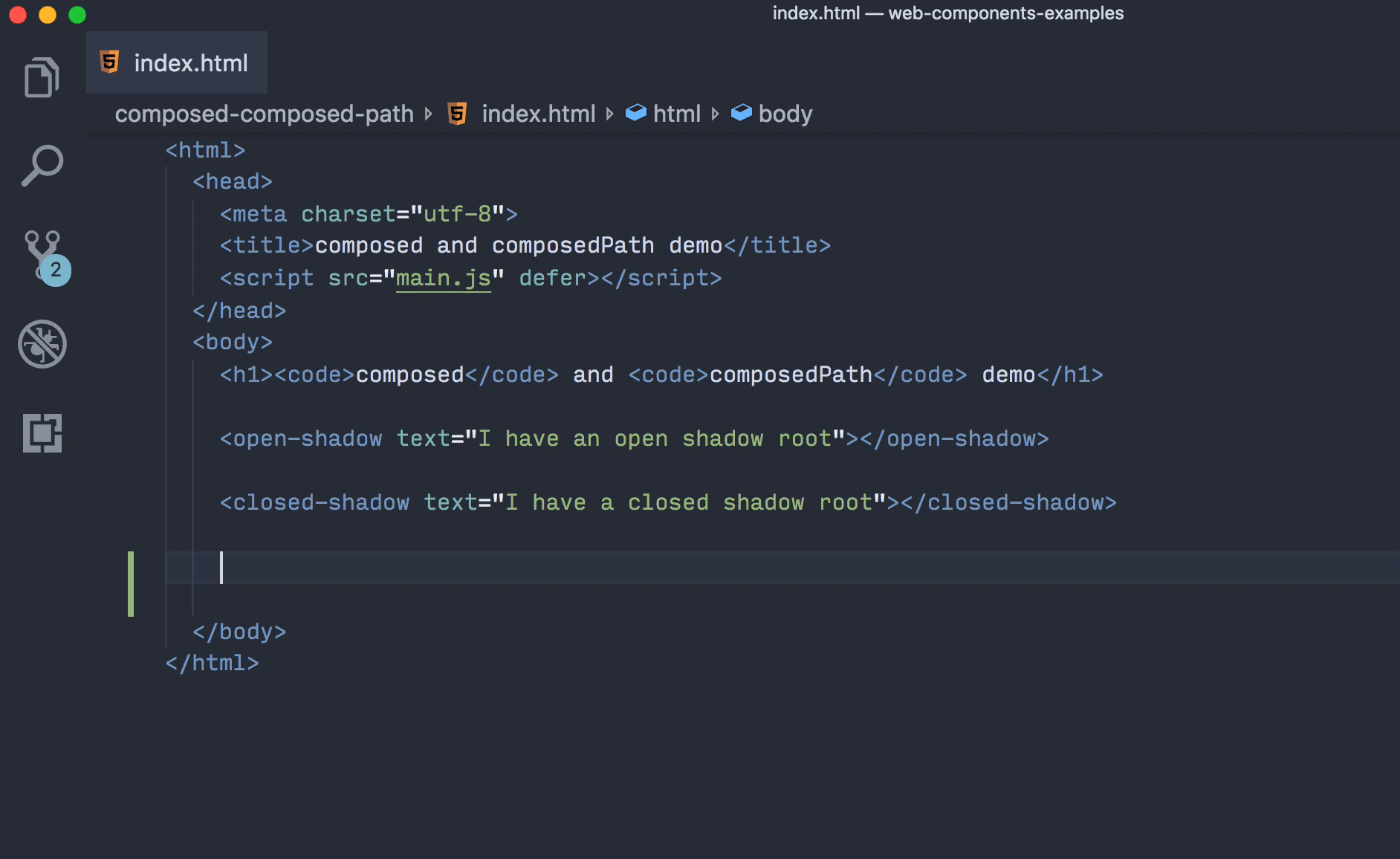 HTML custom tags and attributes