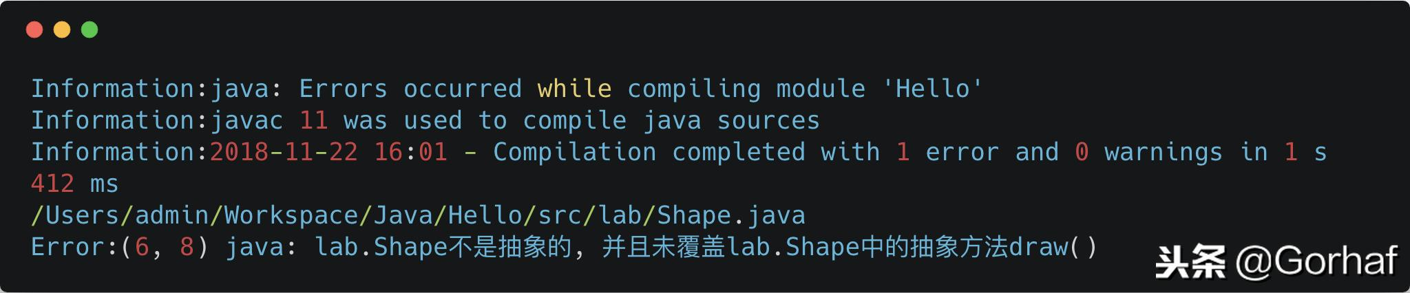“全栈2019”Java第五十九章：抽象类与抽象方法详解