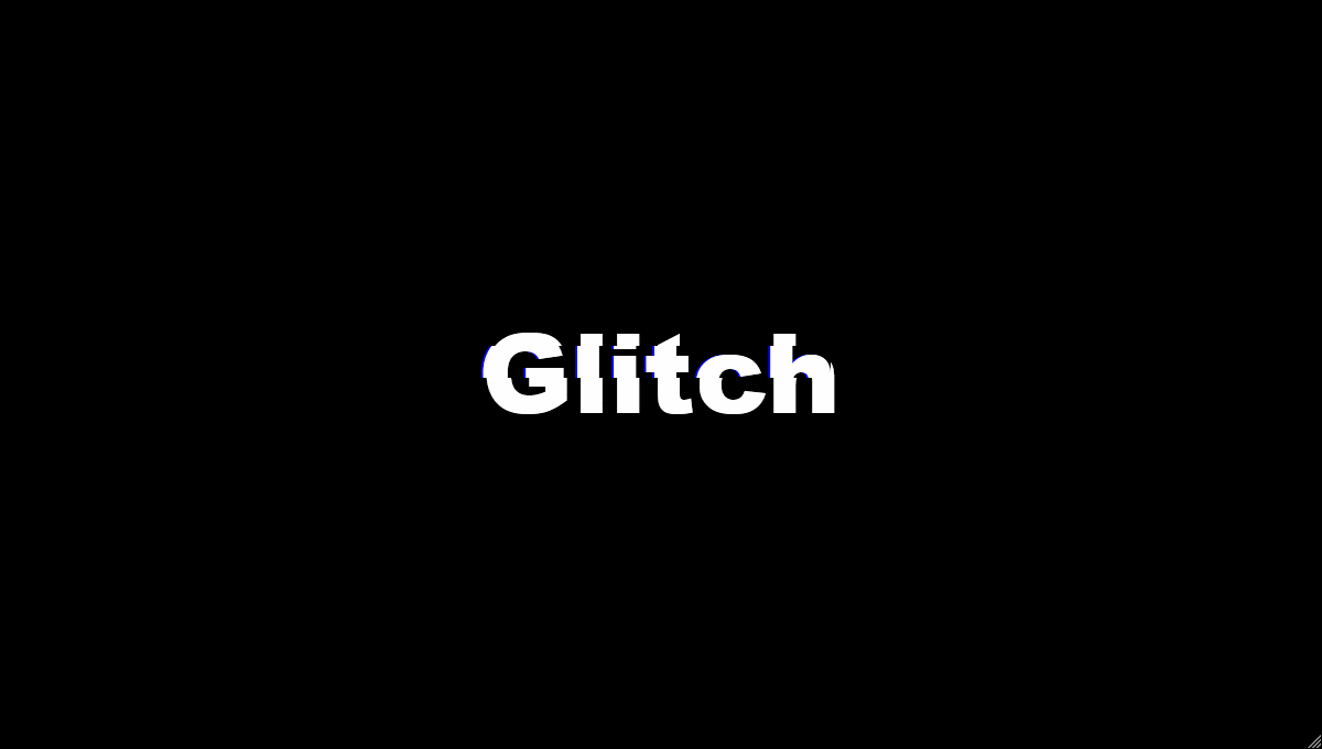 Glitch Text - GIF Demo