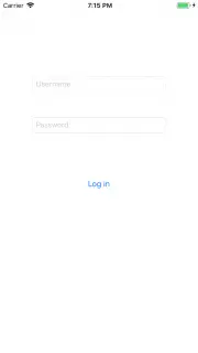 Screenshot of login screen