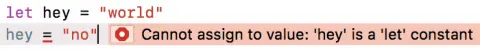 Cannot assign value compiler error