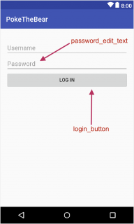 Android login screen