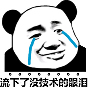 流下了没技术的泪水