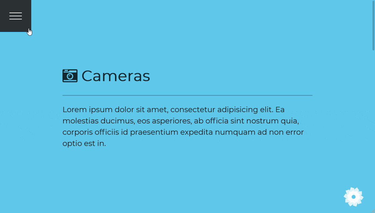 Vertical Layout with Navigation - GIF Demo