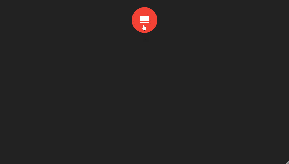 Pure CSS Toggle Menu - GIF Demo