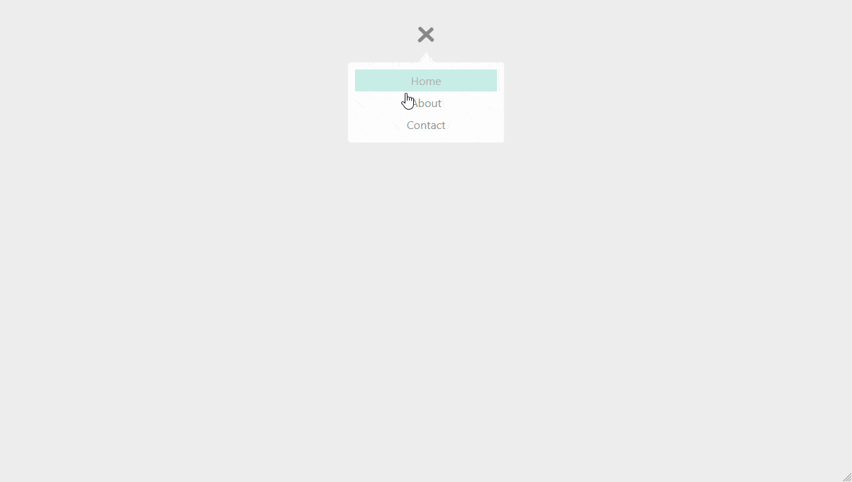 Menu Toggle Button with Flat Menu - GIF Demo