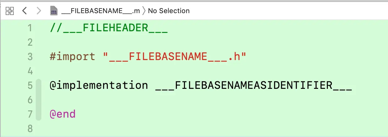 NSObjectObjective-C文件模板
