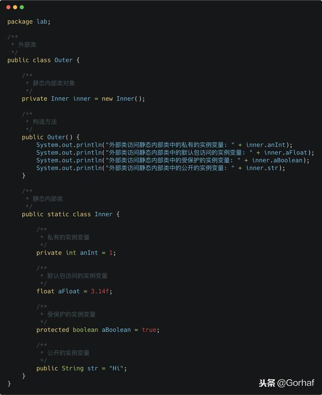 “全栈2019”Java第七十一章：外部类访问静态内部类成员详解