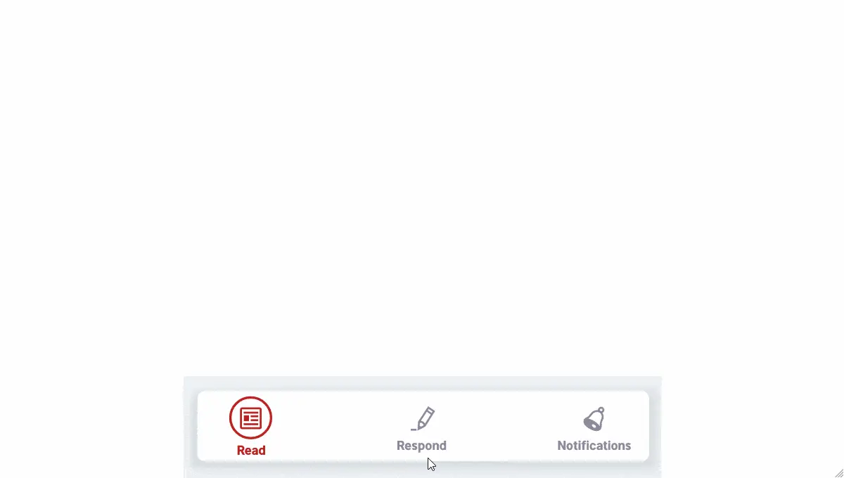 SVG Mobile Tab Bar - GIF Demo