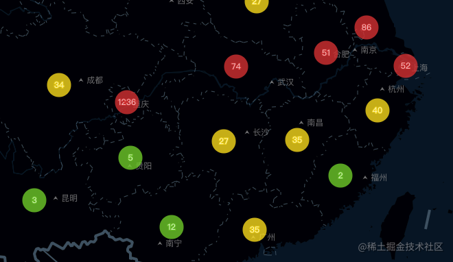 echart百度地图实现区域聚合vue版