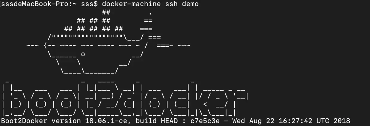 docker-machine ssh demo