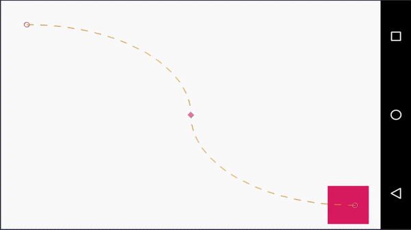 Arc Motion: intermediate keyframe with flipped direction (preview in Android Studio)