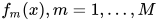 f_{m}(x),m=1,\dots ,M