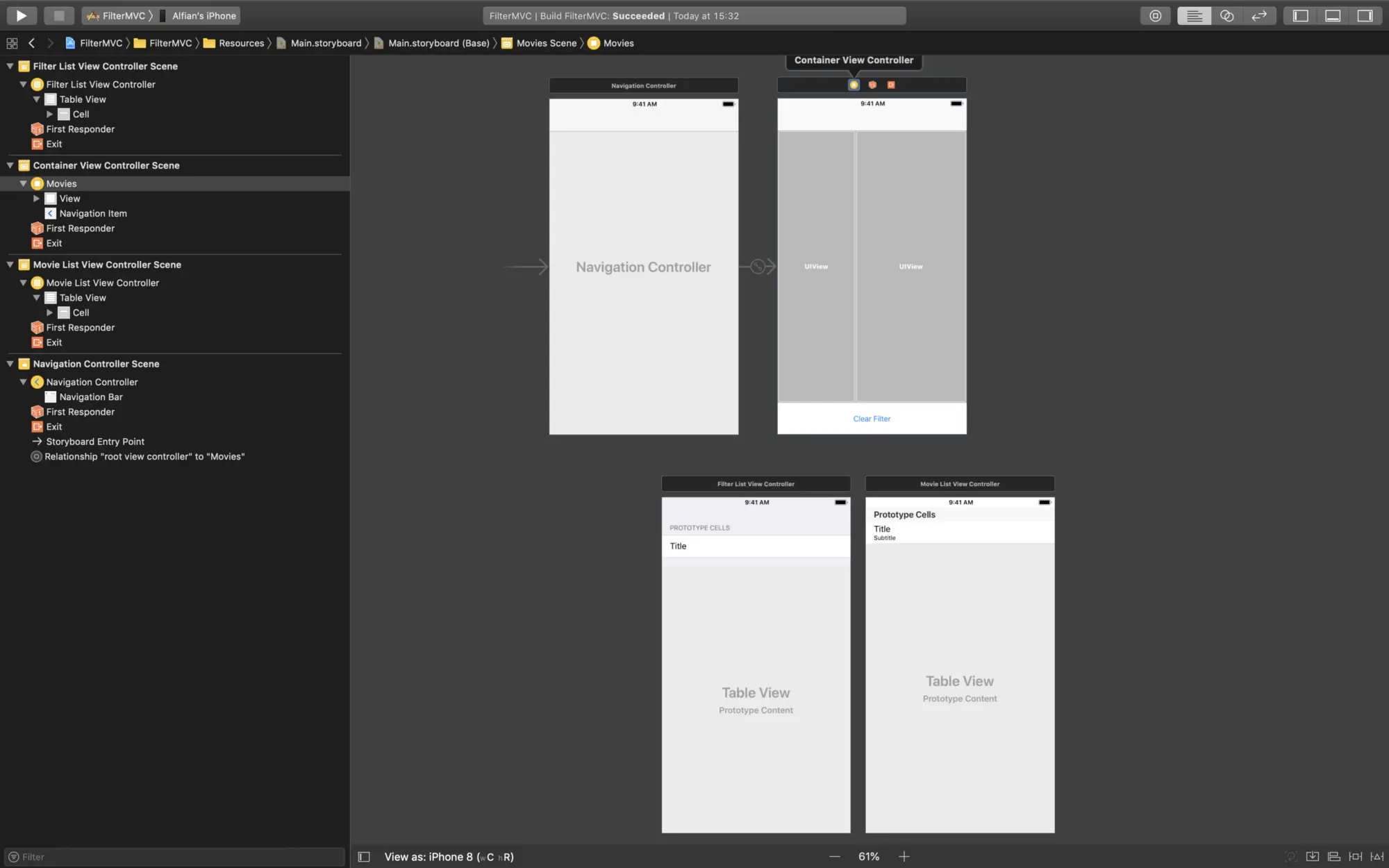 使用 Storyboard 来布置 View Controller