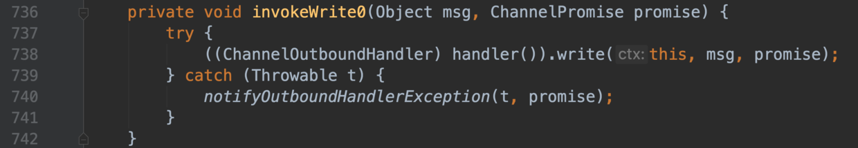 AbstractChannelHandlerContext#invokeWrite0