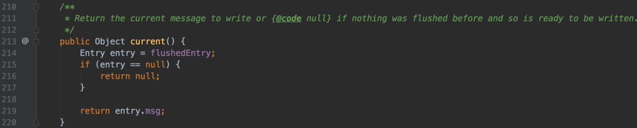 ChannelOutboundBuffer#current