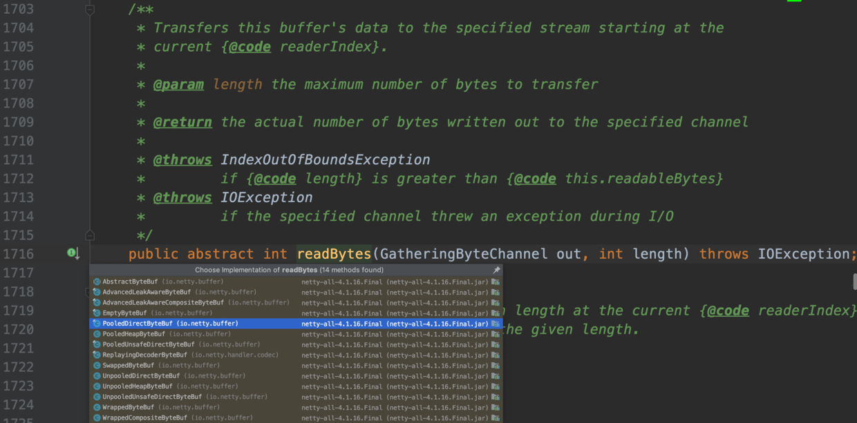 ByteBuf#readBytes(GatheringByteChannel out, int length)