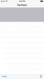 Album app in starting state with no data displayed