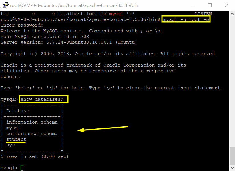 登录MySQL
