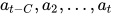 a_{t-C}, a_2,..., a_t