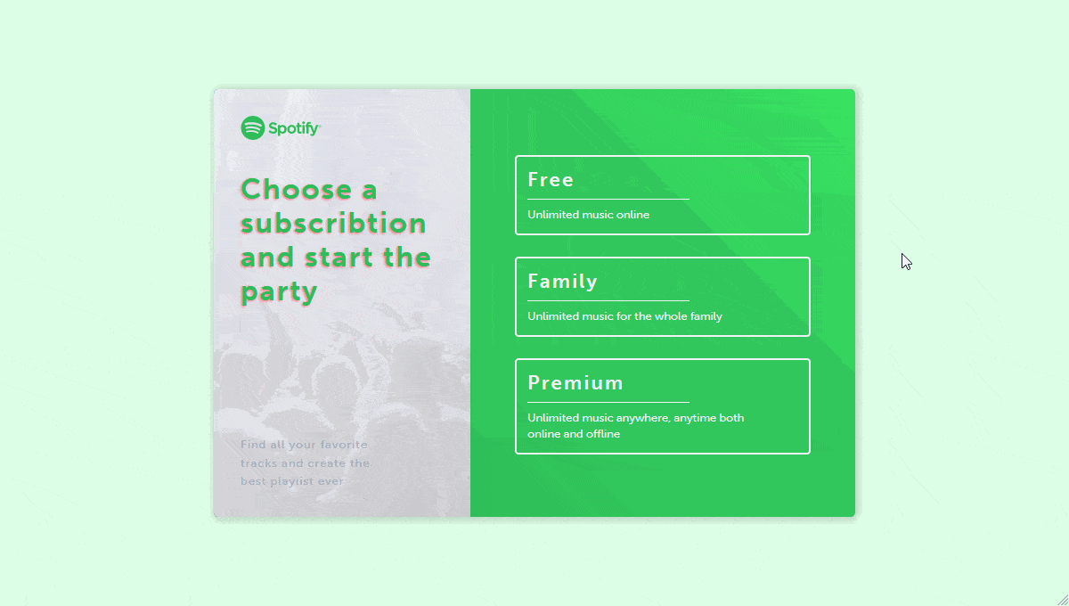 Subscribe Form UI - GIF Demo