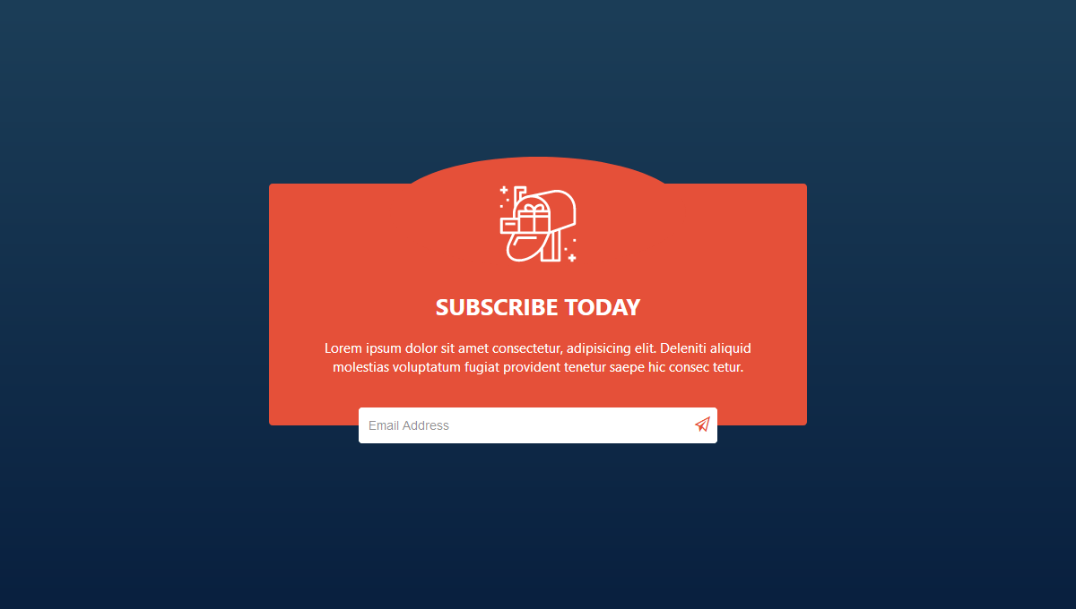 Demo image: Subscribe Form UI