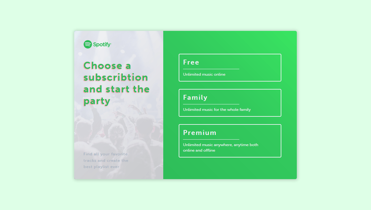 Demo image: Subscribe Form UI