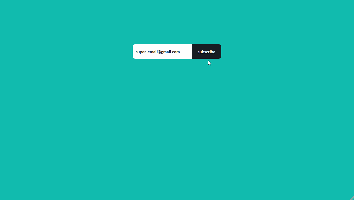 Subscribe Form Animation - GIF Demo