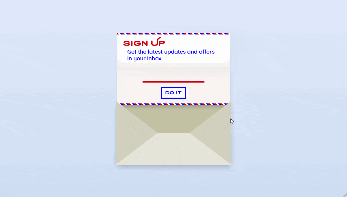 Subscribe Form UI - GIF Demo
