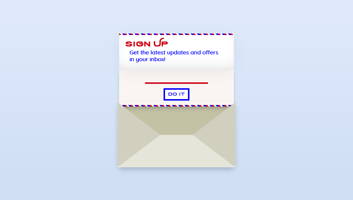Demo image: Subscribe Form UI