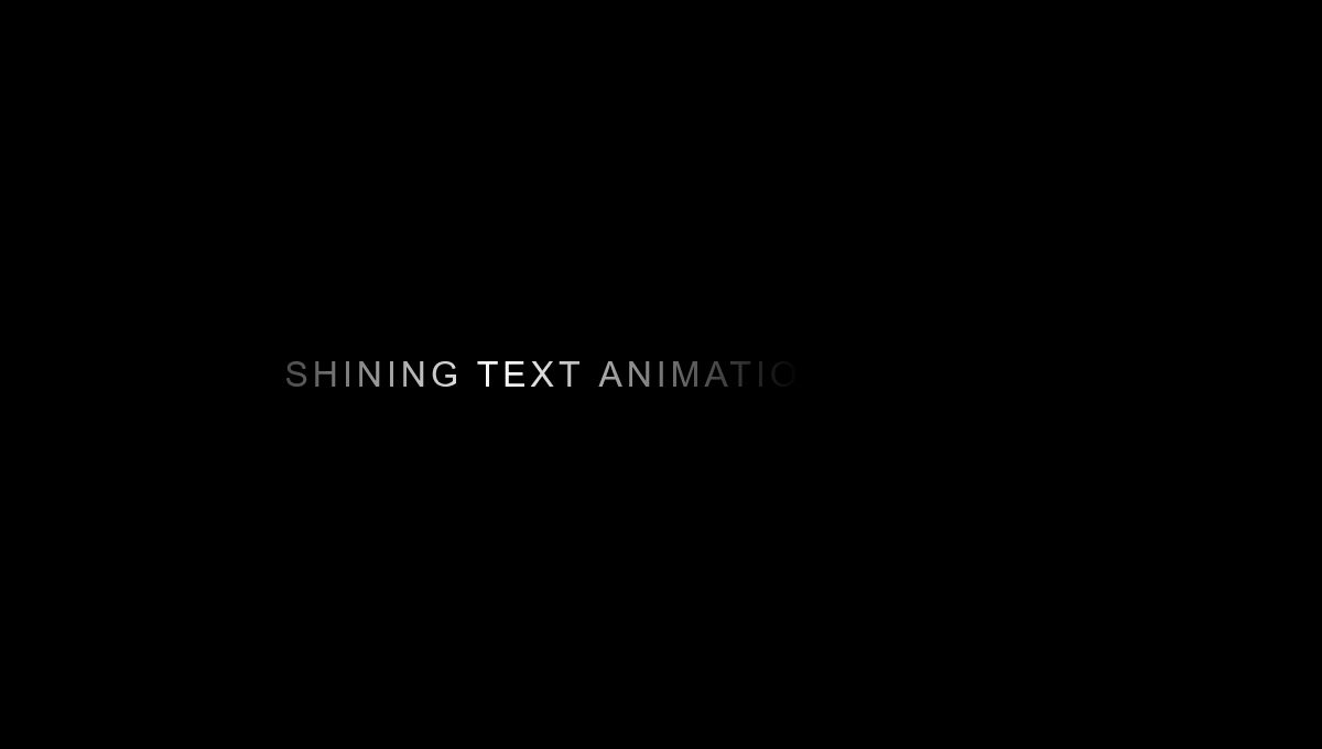 Demo image: Shining Text Animation Effects