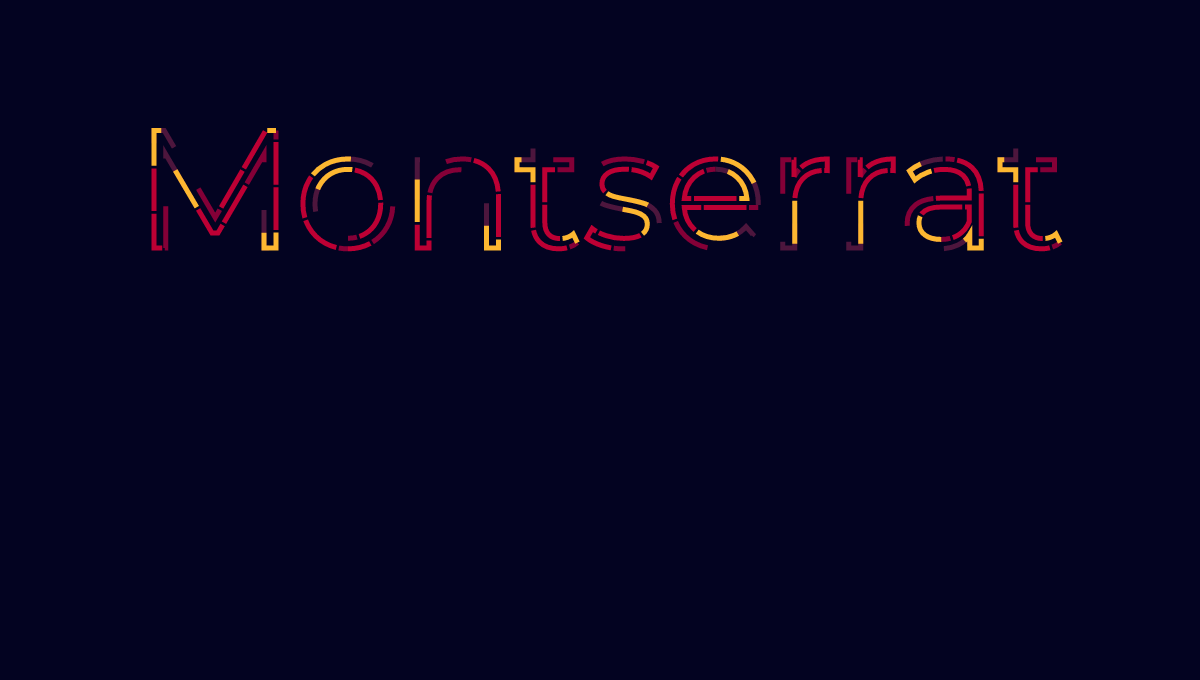 Demo image: Text Animation: Montserrat