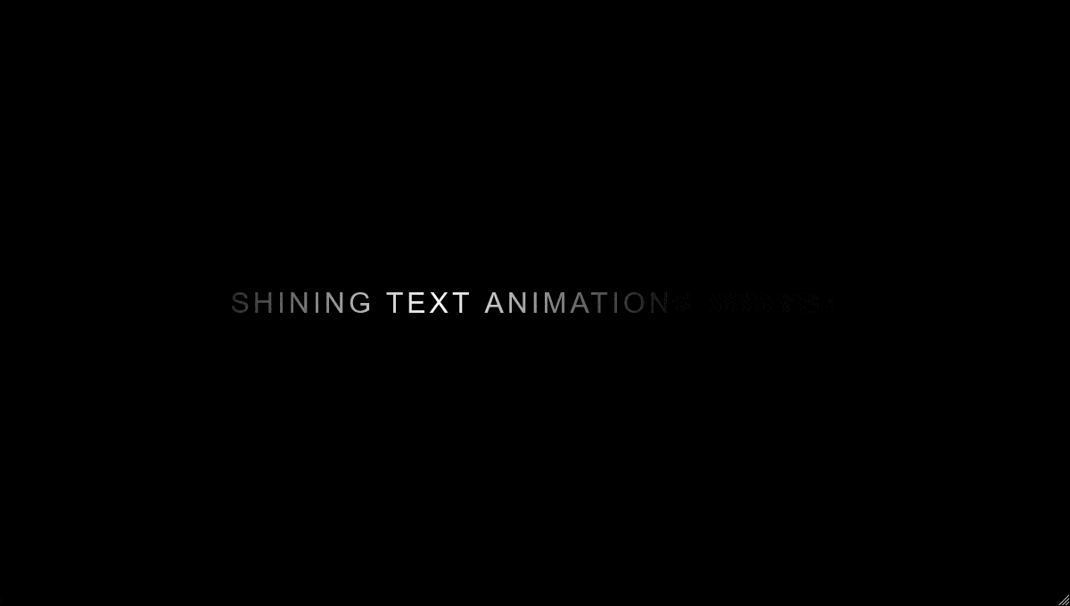 Shining Text Animation Effects - GIF Demo