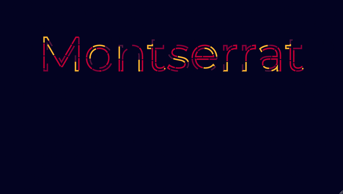 Text Animation: Montserrat - GIF Demo