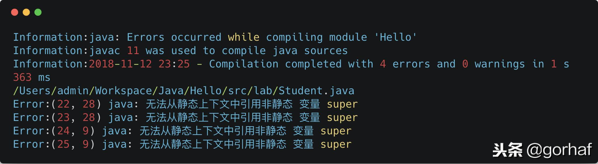 “全栈2019”Java第四十五章：super关键字