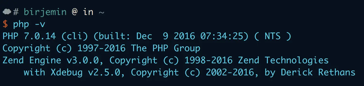 PHP版本